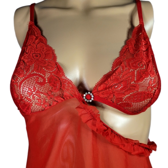 Babydoll lingerie sexy women size M Color Red Buy 2, get the third one free - Picture 2 of 6